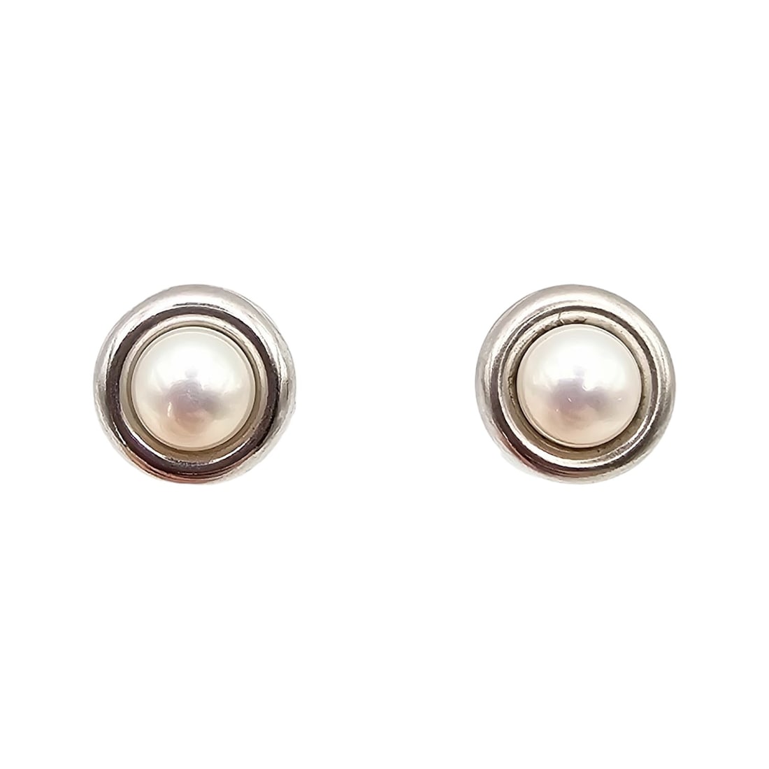 Honora Pearl Sterling Silver Earrings With Earing Sleeve 3.6 G (1 of 4)
