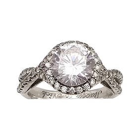 BGE Clear Stone Sterling Silver Cocktail Ring Size 7 4.3 G