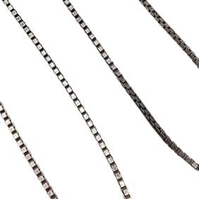Sterling Silver Box Chain Necklace 2.3 G