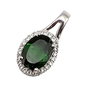 STS Tourmaline Sterling Silver Pendant 1.6 G