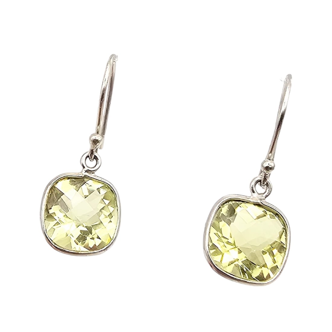 Signed Gemstone Sterling Silver Dangle Earrings 1.9 G (1 of 4)