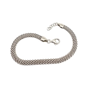 Italy Sterling Silver Mesh Bracelet 4 G