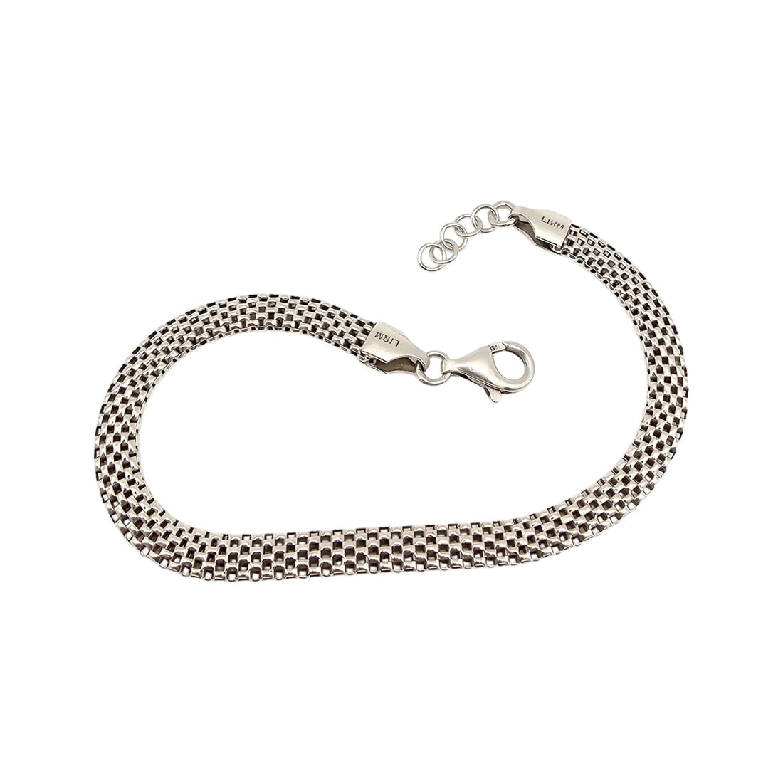 Italy Sterling Silver Mesh Bracelet 4 G (1 of 4)