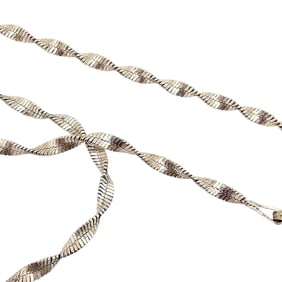 IBB Sterling Silver Twist Herringbone Necklace 4.8 G