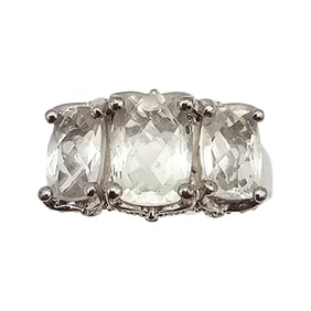 HT Tourmaline Sterling Silver Cocktail Ring Size 7 4.6 G