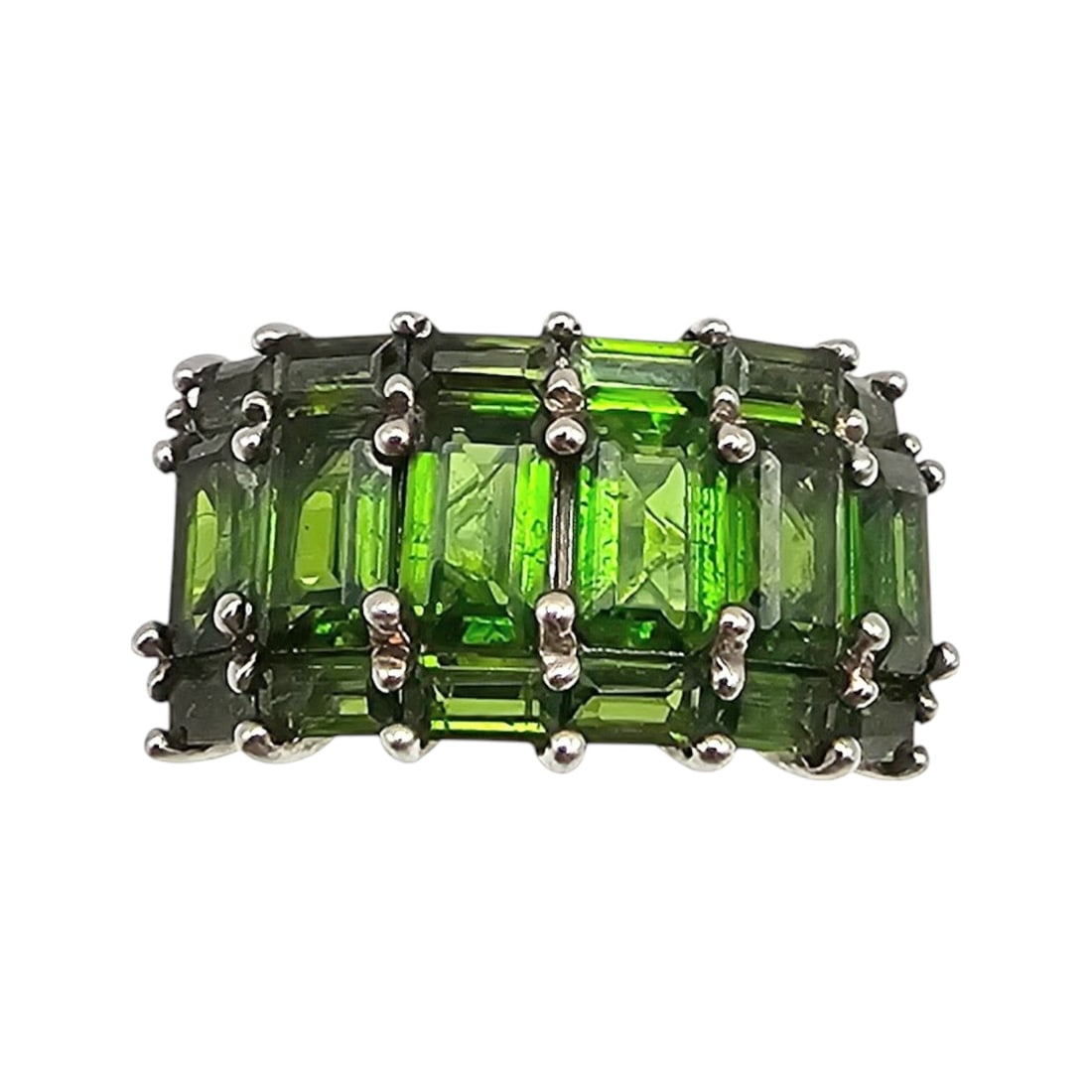 HT Tourmaline Sterling Silver Cocktail Ring Size 7.5 7 G (1 of 4)