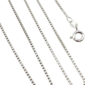 Sterling Silver Box Chain Necklace 3.8 G