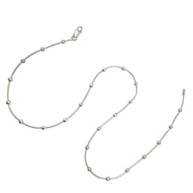 Italy Sterling Silver Satellite Chain Necklace 5.6 G