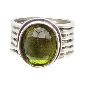 Silpada Rhinestone Sterling Silver Ring Size 7 8.7 G