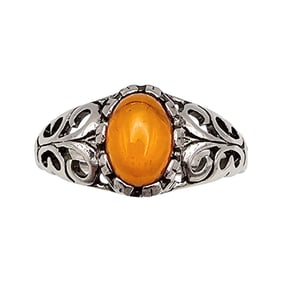 SETA Rhinestone Sterling Silver Ring Size 7.5 3.2 G