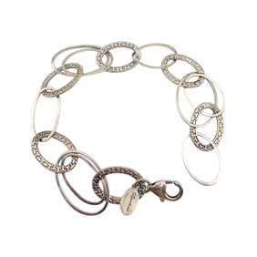 Dyadema Sterling Silver Oval Link Bracelet 9.8 G