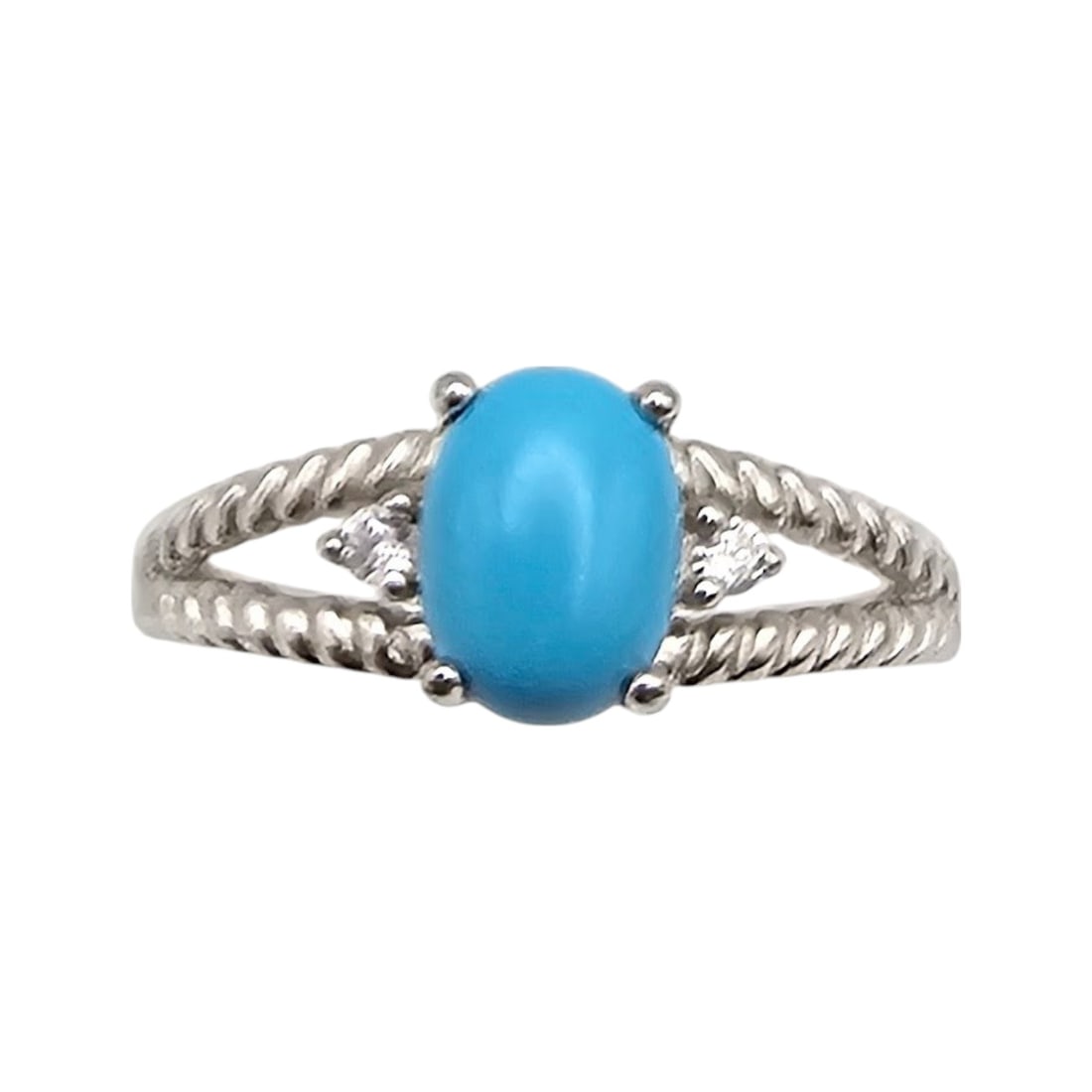 NVC Turquoise Sterling Silver Ring Size 6.75 2.6 G: NVC Turquoise Sterling Silver Ring Size 6.75 2.6 G