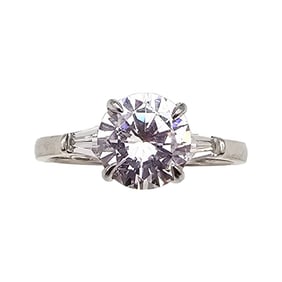 S Rhinestone Sterling Silver Cocktail Ring Size 7.5 3 G