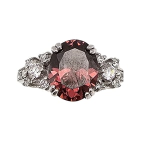 LS Rhinestone Sterling Silver Cocktail Ring Size 7.75 4.6 G