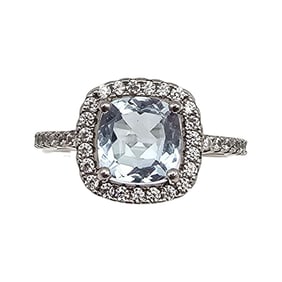 FINA Topaz Sterling Silver Cocktail Ring Size 6 2.8 G