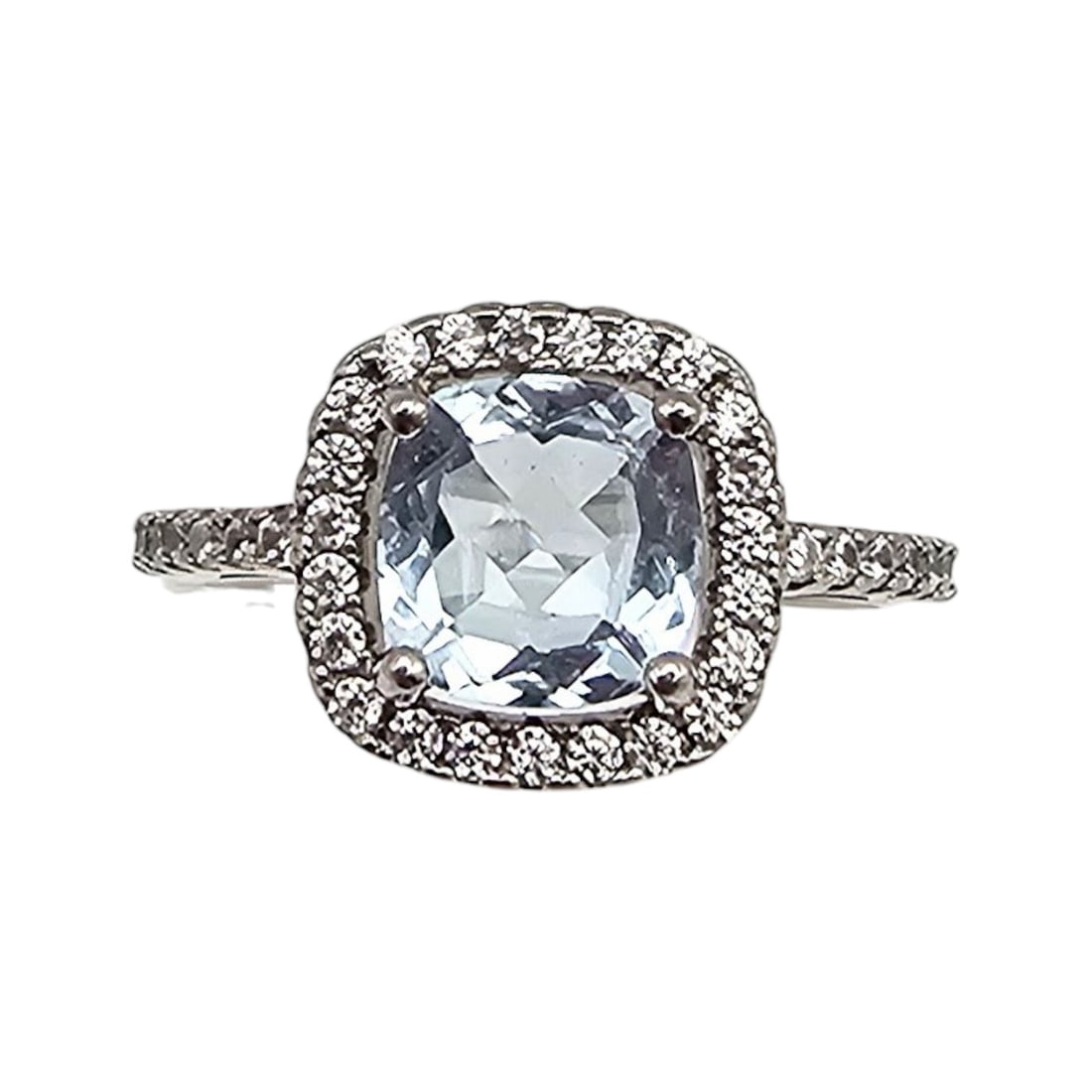 FINA Topaz Sterling Silver Cocktail Ring Size 6 2.8 G (1 of 4)