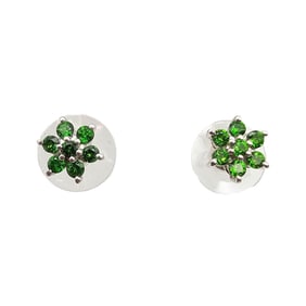 STS Tourmaline Sterling Silver Earrings 2.3 G
