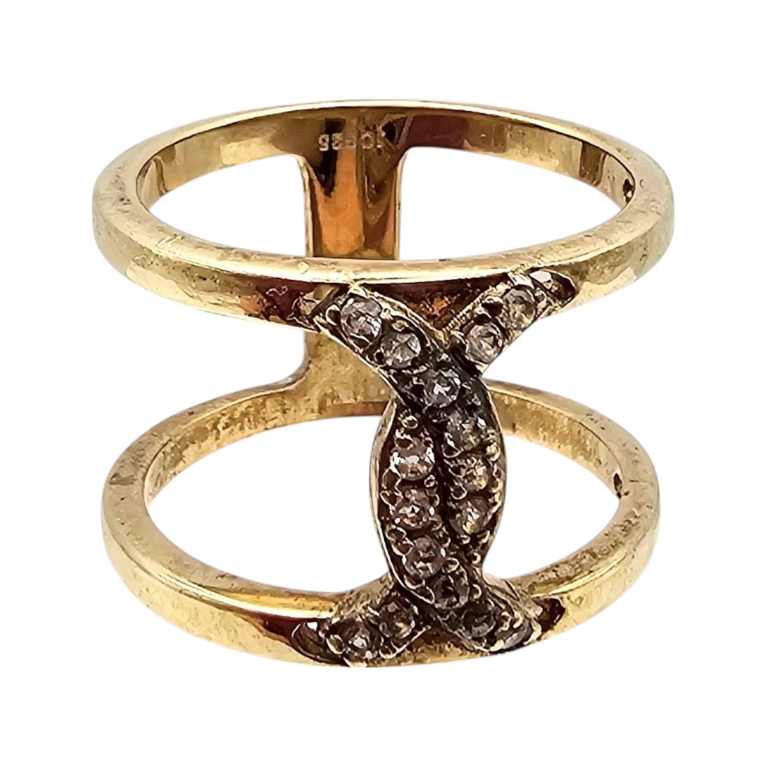 JC Gemstone Gold Over Sterling Silver Ring Size 6.75 4.4 G (1 of 4)