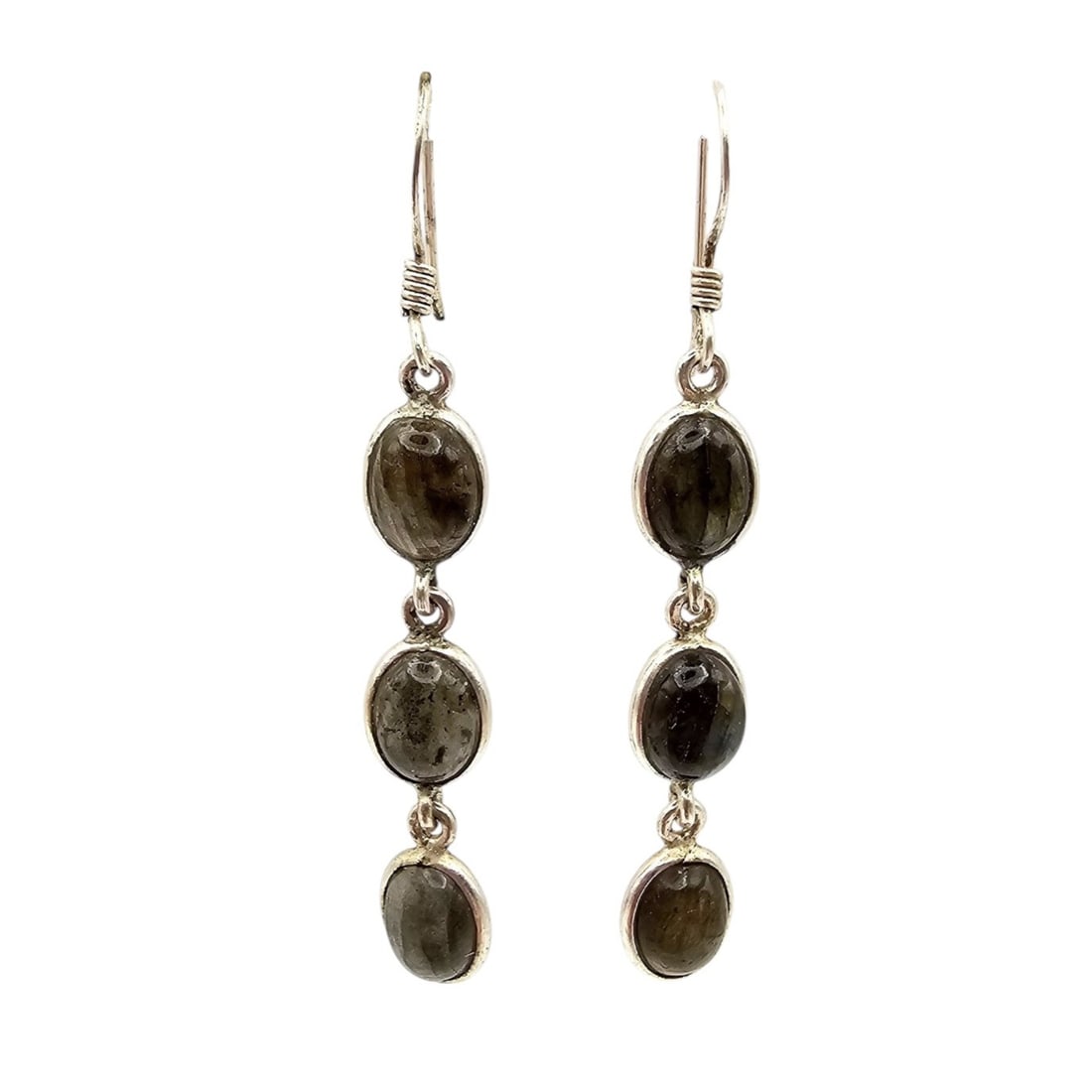 Labradorite Sterling Silver Dangle Earrings 3.1 G (1 of 4)