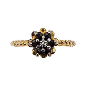 Ross Simons Sapphire Diamond Gold Over Sterling Silver Ring Size 6.75 1.8 G