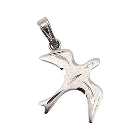Sterling Silver Bird Pendant 0.7 G