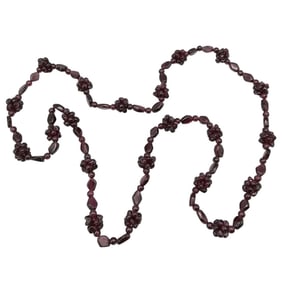 Vintage Garnet Cluster Necklace 49.8 G