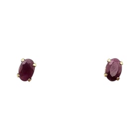 RCE 14K Gold Ruby Earrings 0.6 G Approximately 0.72 TCW