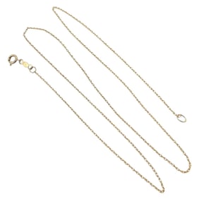 OR 10K Gold Cable Chain Necklace 0.4 G