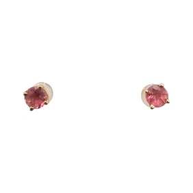 RGE 14K Gold Pink Tourmaline Earrings 0.3 G Approximately 0.40 TCW