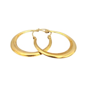 Signed 14K Gold Hoop Earrings 1.5 G