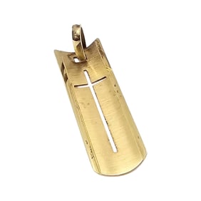 Italy 14K Gold Cross Pendant 1.5 G