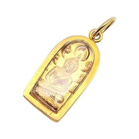 14K Gold Thai Buddha Amulet 1.5 G