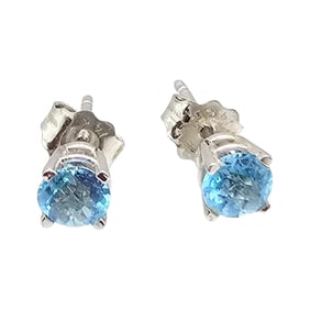 Signed Tourmaline 14K Gold Earrings 0.6 G Approximately 0.40 TCW