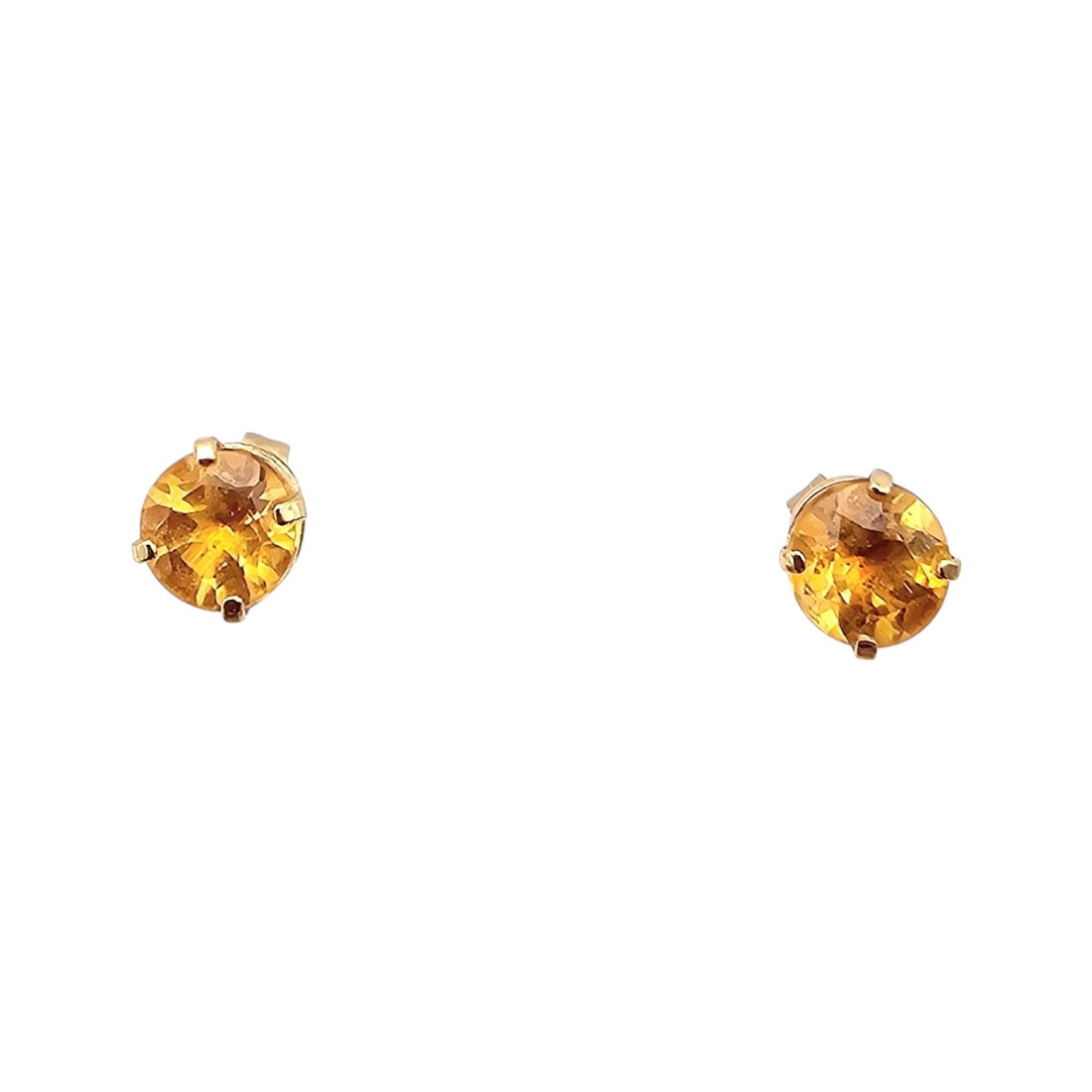 Mex 14K Gold Citrine Earrings 0.9 G Approximately 1.30 TCW (1 of 4)