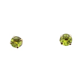 Mex 14K Gold Peridot Earrings 0.9 G Approximately 1.30 TCW
