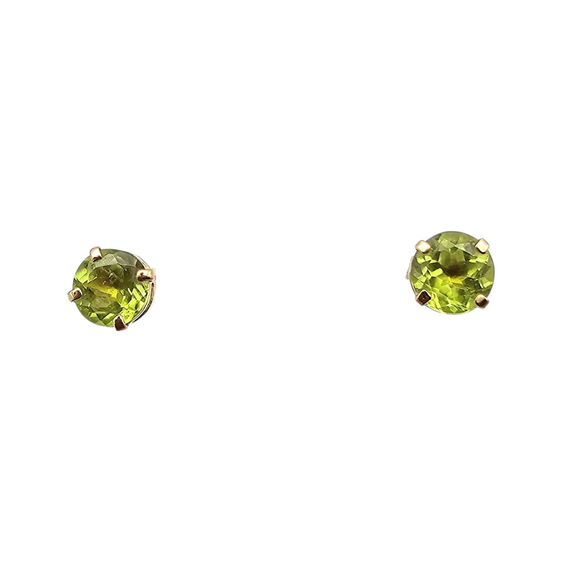 Mex 14K Gold Peridot Earrings 0.9 G Approximately 1.30 TCW: Mex 14K Gold Peridot Earrings 0.9 G Approximately 1.30 TCW