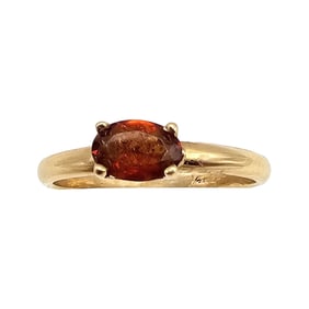 Garnet 14K Gold Cocktail Ring Size 5.25 1.9 G