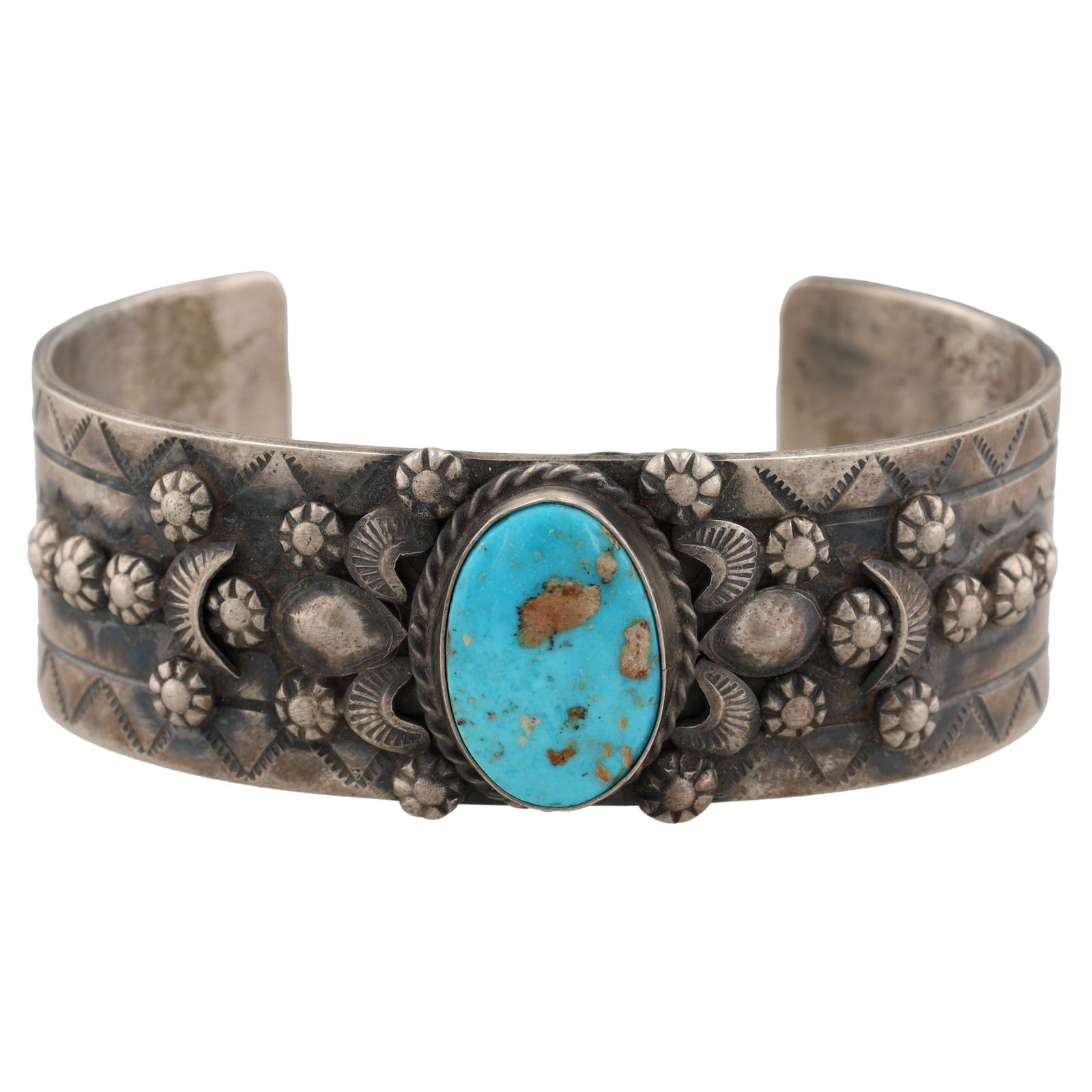 Betta Lee Navajo Sterling Blue Ridge Turquoise Cuff Bracelet (1 of 7)