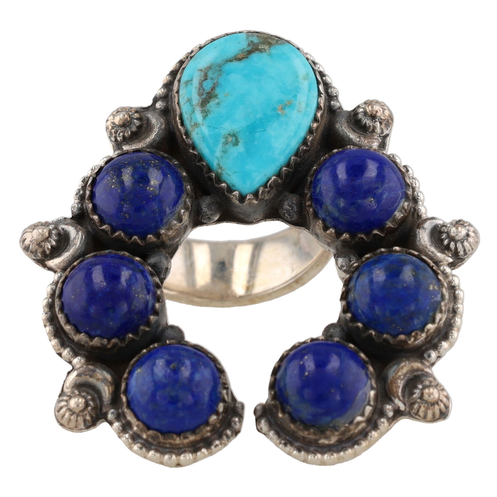 HaDa Collection Sterling Multi Stone Naja Adjustable Ring (1 of 6)