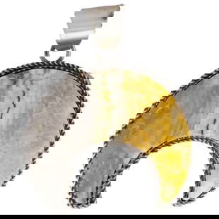 Tia Long Sterling Bumble Bee Jasper Pendant: Tia Long Sterling Bumble Bee Jasper Pendant 21g