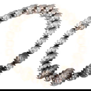 Vintage Navajo Sterling Beaded Bracelet: Vintage Navajo Sterling Beaded Bracelet 10g