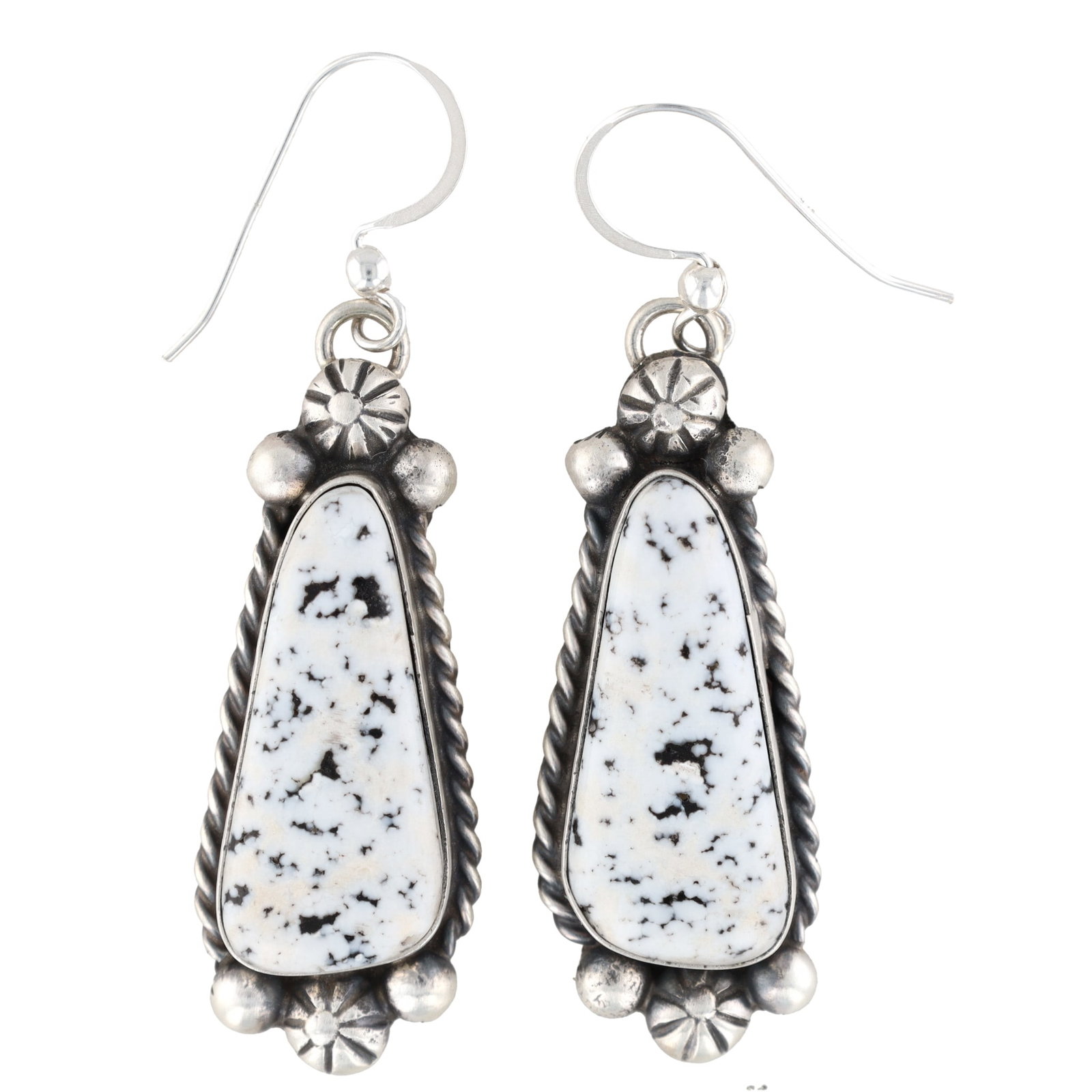 Augustine Largo Navajo Sterling White Buffalo Earrings (1 of 4)
