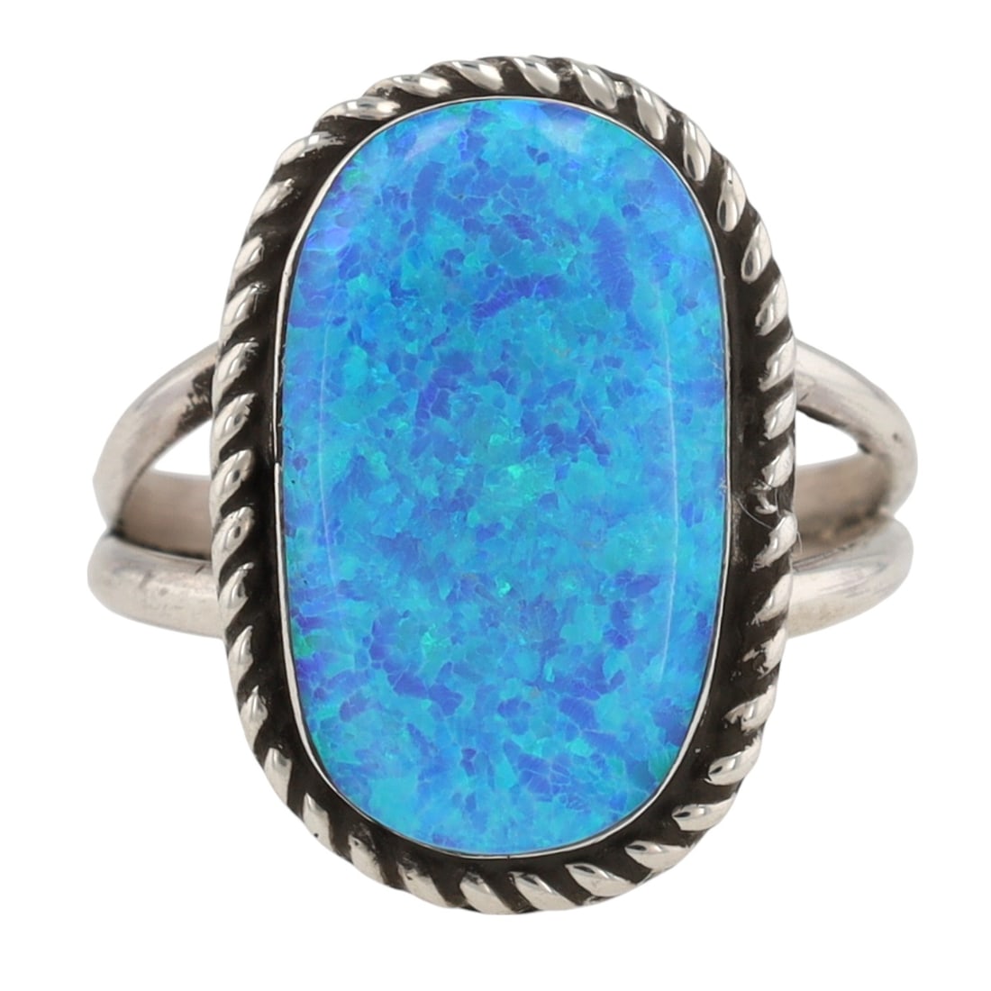 Victor Thompson Navajo Sterling Opal Ring Sz. 8 (1 of 6)