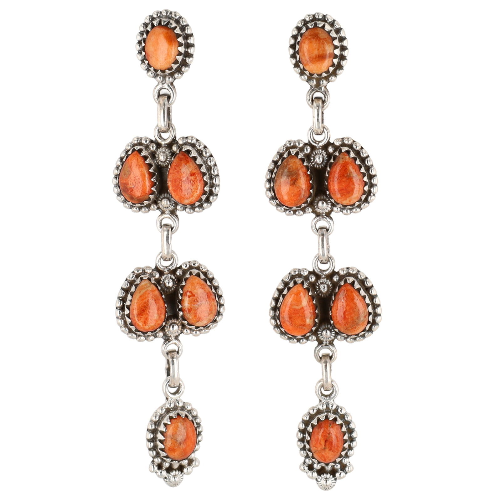 HaDa Collection Sterling Sponge Coral Earrings