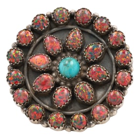 HaDa Collection Sterling Multi Stone Adjustable Ring