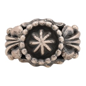 Genevieve Francisco Navajo Plain Silver Ring Sz. 11