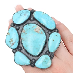 Steven Nez Navajo Sterling Pilot Mountain Statement Adjustable Ring
