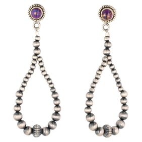 HaDa Collection Sterling Dahlia Beaded Earrings