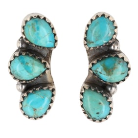 HaDa Collection Sterling Kingman Turquoise Earrings