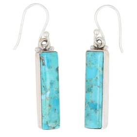 HaDa Collection Sterling Kingman Turquoise Earrings